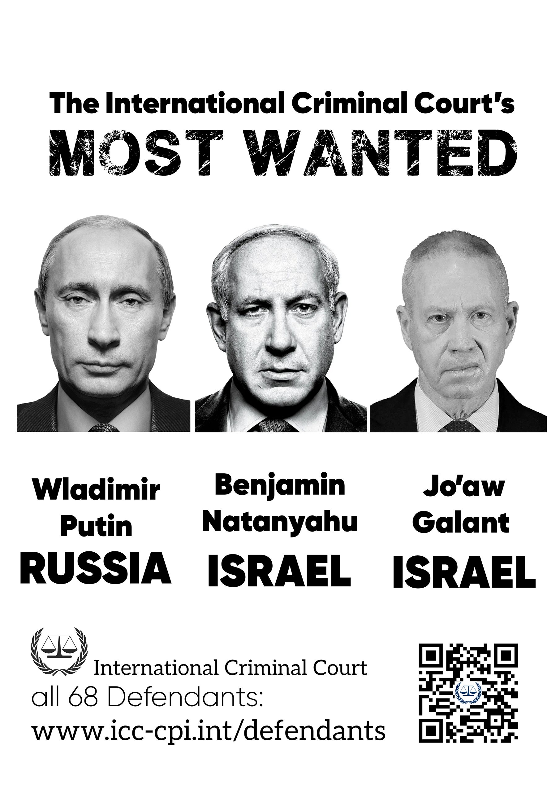 Most Wanted Natanyahu Putin ICC