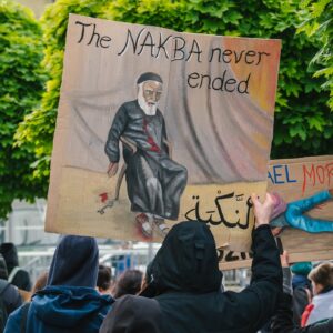 Nakba trwa. Marsz przeciwko ludobójstwu. Fotogarfia: Konrad Zurawowicz