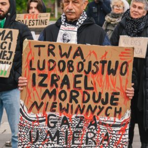 Nakba trwa. Marsz przeciwko ludobójstwu. Fotogarfia: Konrad Zurawowicz
