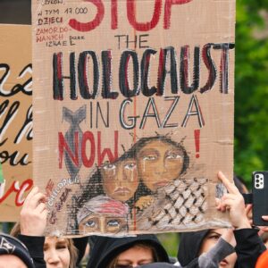 Nakba trwa. Marsz przeciwko ludobójstwu. Fotogarfia: Konrad Zurawowicz