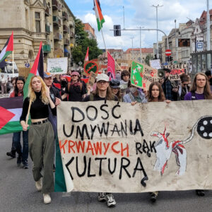 Protest przeciwko współpracy Festiwalu Nowe Horyzonty z BNP Paribas