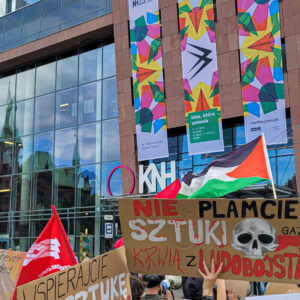 Protest przeciwko współpracy Festiwalu Nowe Horyzonty z BNP Paribas